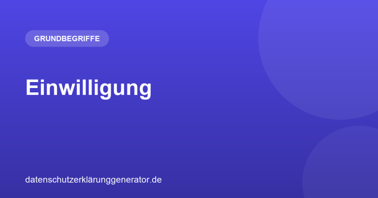 Einwilligung