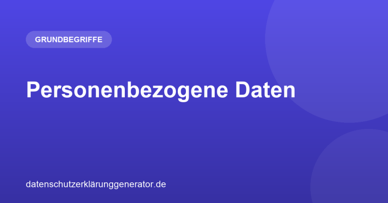 Personenbezogene Daten